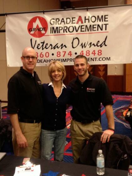 Andrew and Derek visit with Ann Nyberg